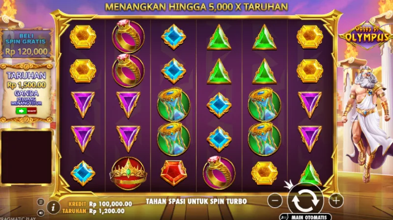 Tampilan Gates Of Olympus - BC Game