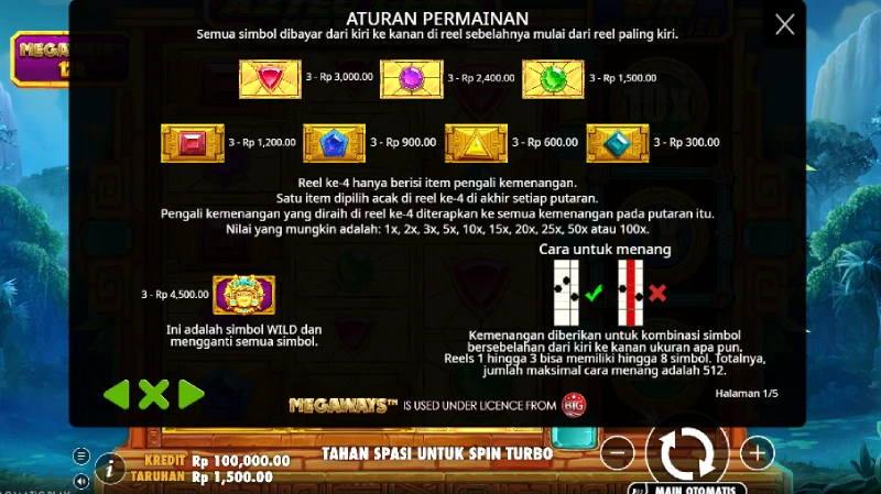 Cara Kerja Slot Megaways - Penjelasan Sederhana - Aztec Gems Megaways™ - BC Game Indonesia