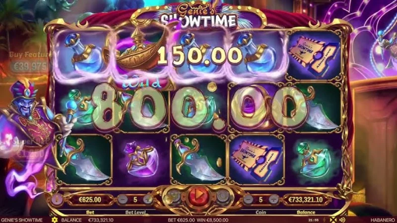 Desain & Tema Slot genies showtime