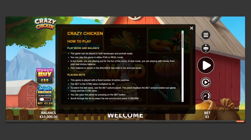 Cara Bermain Crazy Chicken