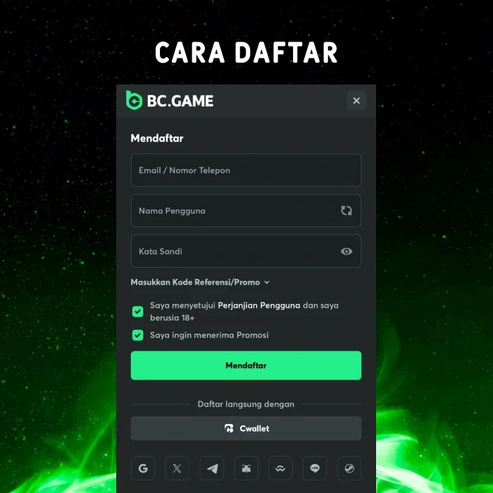 Cara Daftar Di BC Game Indonesia