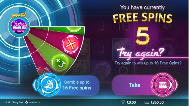 Gameplay CherryPop di BC Game Slot