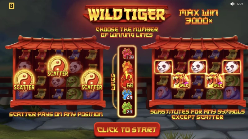 Simbol dalam Permainan Wild Tiger