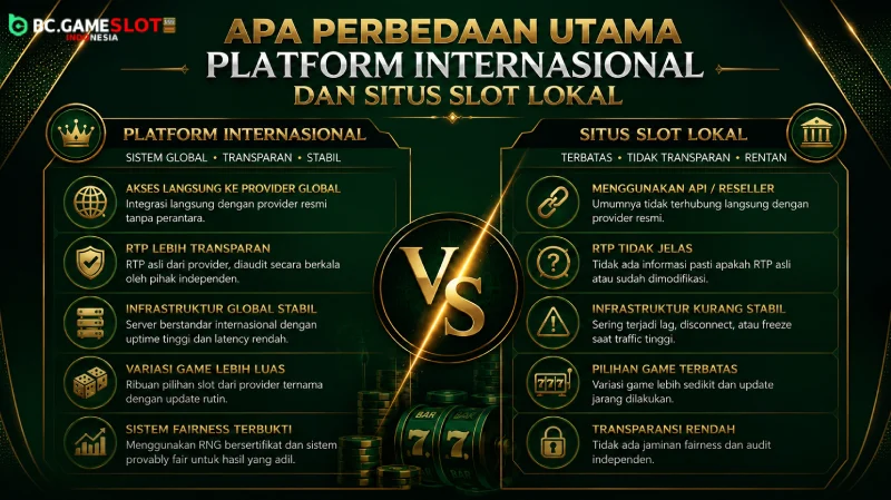 Apa Perbedaan Utama Platform Internasional dan Situs Slot Lokal