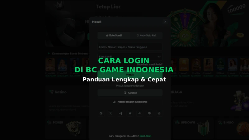 BC Game Indonesia Login 2026 – Link Alternatif Resmi & Akses Aman