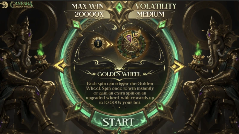 Review Profesional Slot Ganesha Golden Wheel di BC Game Indonesia