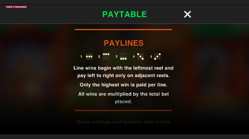 Spesifikasi Teknis Tiger’s Treasures