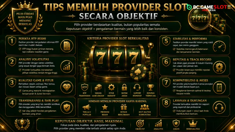 Tips Memilih Provider Slot Secara Objektif